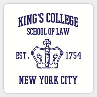 HAMILTON BROADWAY MUSICAL King's College School of Law Est. 1754 Greatest City in the World Sticker